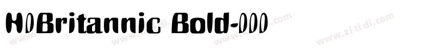 H_Britannic Bold字体转换